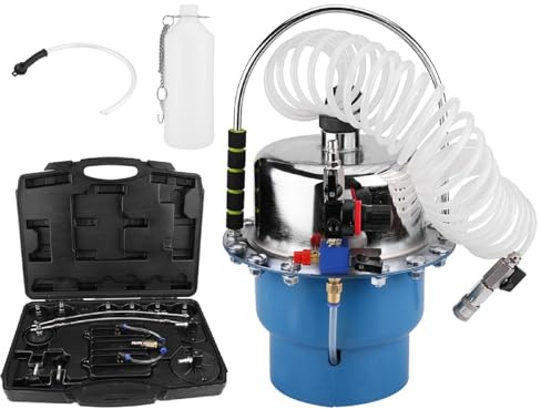 MotorMinds Dispositivo di sfiato dei freni auto, dispositivo di sfiato dei freni, tester del liquido dei freni con serbatoio di aspirazione da 1 l, per auto e moto