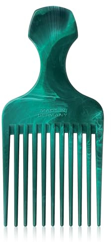 Niyok Peigne afro pour cheveux bouclés et crépus en cordes maritimes recyclées de Healix, fabriqué en Allemagne, 99 % de plastique recyclé, stable et doux