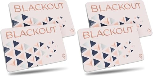 AKIELO Blackout RFID Blocking Card (4 Pack) – Ultra Thin Anti Theft Credit Card Protector – Ultimate Bank Card Blocker for Contactless Cards and Wallets (Blush Edition - 4 Pack)