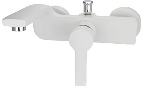 ATCO® Wannenarmatur BRILLANT weiss Badewannenarmatur Wannenfüllarmatur Bad Einhandmischer Wasserhahn Armatur