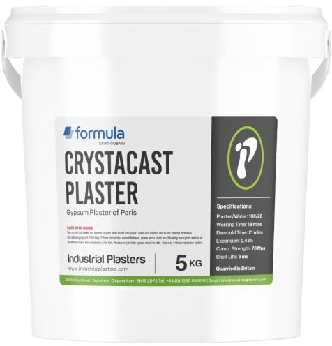 Stone Plaster - Crystacast Very Hard White Plaster in Sealed Bucket 5kg