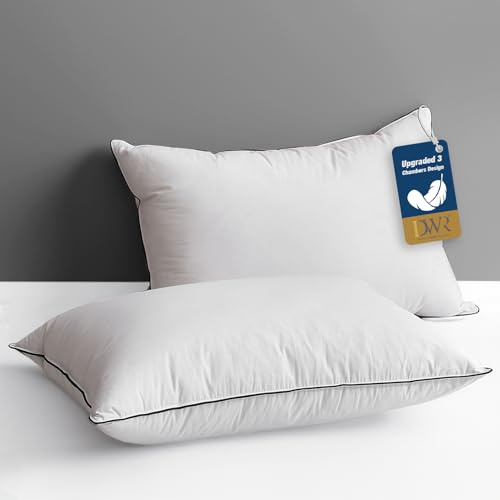 DWR Goose Feather Down Pillows, Organic Cotton, Standard 20x26, Set of 2