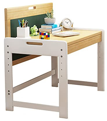 Kinderschreibtisch und Stuhlset, Kann Angehoben und Abgesenkt Werden Massivholz Kinderschreibtisch und Stuhl, mit Abnehmbarem Schreibtisch mit Zeichenbrett/shown / 1Table