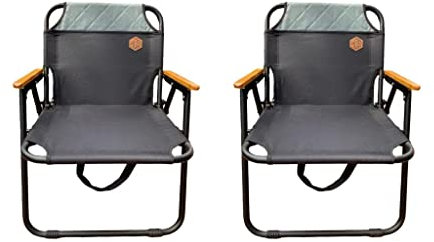 hdg 2 Campingstühle Klappstühle bis 150 kg Stabiler Angelstuhl platzsparende Campingstühle für Reise Sport Festival Vanlife Zubehör tragbar klappbar Camping Stuhl Gartenstuhl Camping Chair James
