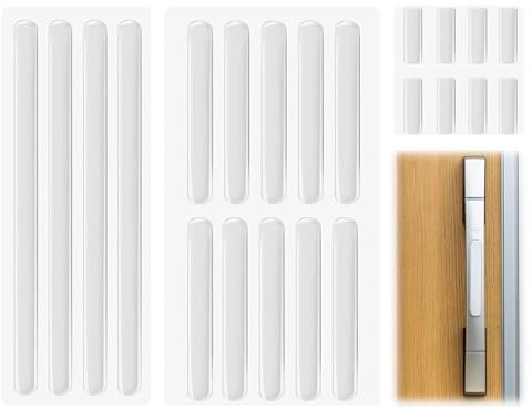 NATOSU Lot de 22 tampons élastiques, Pare-Chocs de Meubles Transparents, tampons de poignée de Porte en Silicone Autocollants, Protection Murale pour tiroirs, placards, congélateurs