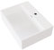 Eridanus Lavabo rectangular de cerámica brillante para instalación en encimera, lavabo cuadrado de porcelana vítrea para vestuario, lavabo de 520 x 380 x 150 mm