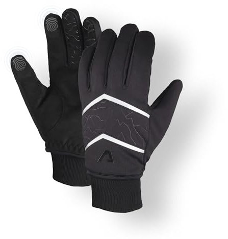 Alpensattel Polartherm Fahrradhandschuhe Gr. M | Fahrrad Handschuhe 100% Wind- und Wasserdicht (DIN EN 343) Winterhandschuhe für Damen & Herren | Warme Hände bis -10 Grad + Touchscreen Funktion