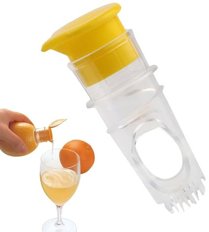 2 Piezas Exprimidor De Limón, Exprimidor Manual, Exprimidor De Limón Con Tapa De Rosca, Y Filtro Incorporado, Exprimidor De Frutas Portátil Multifuncional Para Extraer Limones Y Naranjas