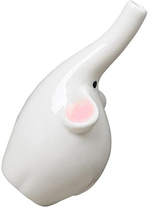 Alipis florero de Elefante de Dibujos Animados florero para Flores estético líquido Elefante Afortunado difusores caseros enchufar Maceta de cerámica Adorno de jarrón de Interior