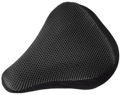 SGERUFZ Fahrradsattelüberzug Gepolsterter Komfort-Sattelüberzug Weich, atmungsaktiv und leicht zu tragen Geeignet für die meisten Fahrräder, z.B. Rennräder, Mountainbikes und Trekkingräder (schwarz)