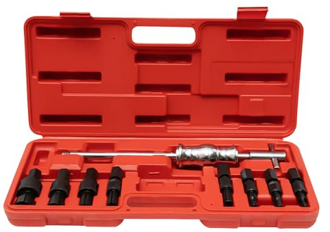 Juego de extractores de rodamientos interiores de 9 piezas, extractor de rodamientos de bolas con martillo deslizante, extractor de cojinetes de motocicleta, 9 piezas, juego de extractores de