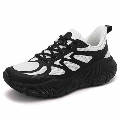 Allbestop Basket Femme Montante, Chaussure Orthopedique Femme Tennis d'Amortisseur Barefoot Sneaker Chaussures de Running Chaussures Randonnée Chaussure de Marche Ensemble Jogging Stylé,(Noir2,37)