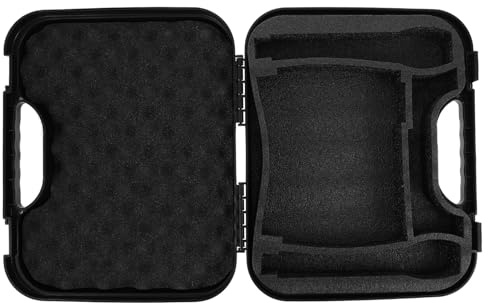 ABOOFAN Maletín para Micrófonos Portátil con Caja Plástica Ajustable Gran Capacidad y Protección Antivibración para Equipos de Grabación y Podcasting