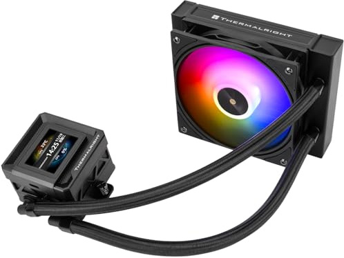 TR FW SE 120 ARGB Black CPU-vätskekylare, 120 mm AIO, med ARGB-fläkt på 2000 RPM, 2-tums skärm med upplösning 320x240, för AMD/AM4/AM5, Intel LGA1700/1851/115x/1200