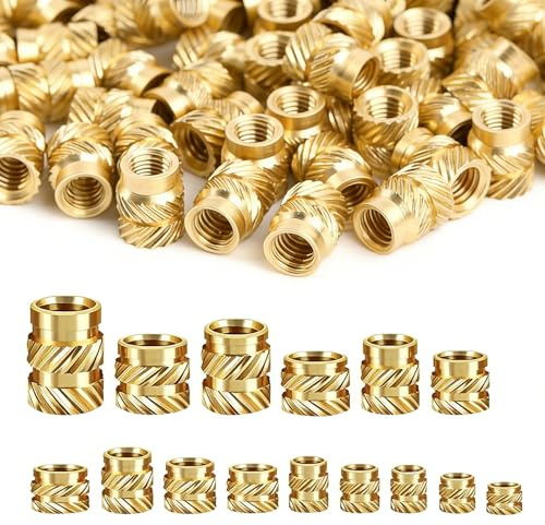 400 piezas inserto roscado M2 M2.5 M3 M4 M5 M6 inserto roscado impresión 3D para componentes de impresión 3D