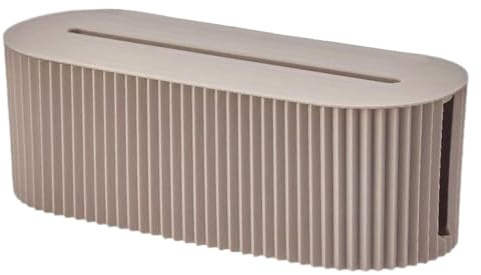 Coogime Scatola di gestione dei cavi – Power Stripe Organizer, scatola per cavi, nascondere e nascondere le prese e i cavi di alimentazione da televisori, computer e scrivanie (marrone chiaro)