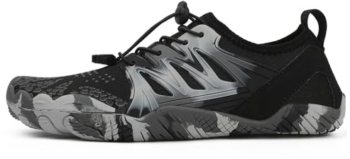 Chaussures Pied Nu Unisexe Maille Respirante séchage Rapide,Chaussure Aquatique antidérapante à Lacet élastique,Yoga Tapis de Course Plage Natation randonnée rivière Fitness Sport