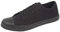 Ladies Canvas Shoes Plimsole Trainer Pumps Womens Lace Up Flat Shoes Black/Black Size UK 4 EU 37