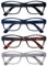 HEEYYOK Lesebrille Herren Groß Rechteckig Brillen Für Leser Herren mit +2.50 Großen Köpfen Stabiler Rahmen Komfortable&Weit Passform 4 Pack