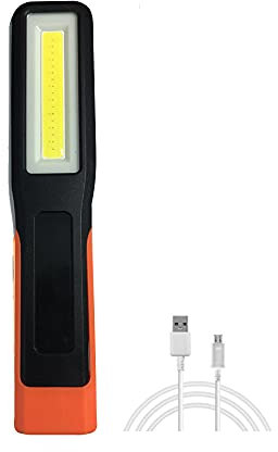 WALCHO Lampada da Lavoro Ricaricabile, Lampade di Ispezione Portatili COB LED Impermeabili, con Base Magnetica e Gancio, Torcia per Riparazione Auto, Campeggio, uso Domestico e di Emergenza