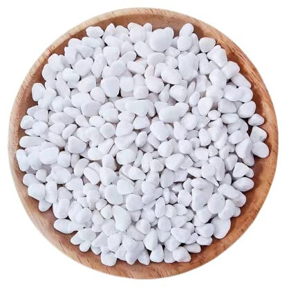 Mini Pierre Blanches 6-9mm Pierres Décoratives Petit Gravier Blanc Galets Blancs Naturels pour Remplissage de Vase,Pots de Fleurs, Aquariums, Jardin