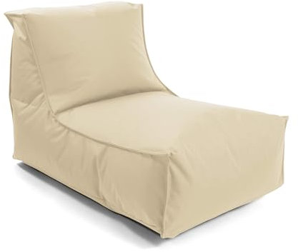 mokebo® Sitzsack für Kinder & Erwachsene 'Der Sundowner', Bean Bag mit Füllung oder Bodenkissen für Indoor & Outdoor, auch als Liegekissen, Relaxliege oder Liege in Beige