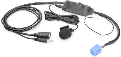 BlueMusic Bluetooth USB AUX Freisprechen Adapter kompatibel mit 8pin Mini-ISO Audi Chorus 2 Concert Symphony - VW Gamma 5 MCD MFD 1