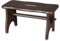 Pinus - Holzhocker 38x18x21 cm, Tritthocker aus Holz, Fußbank Holz für Kinder, Stabil und Bequem - Braun Farbe