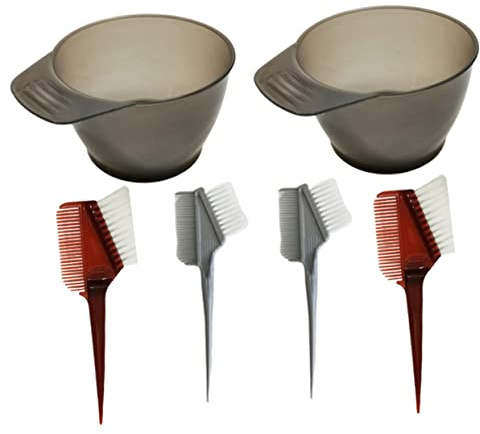 Healvian 6pezzi Per Colorazione Ciotole e Pettini Per Ciotole Miscelazione Per Parrucchieri Design Anti-scivolo Per e