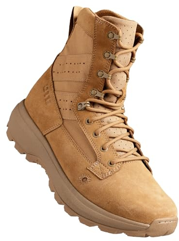OTB Boots M-Flex 8 Tactical Boots for Men and Women - Lightweight, Durable Military & Combat Boots with Slip-Resistant Sole and Waterproof Leather, Coyote (Coyote, US Footwear Size System, Adult, Men, Numeric, Medium, 10.5)