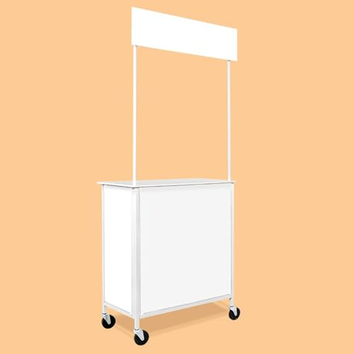 Mobil Portable Promotion Bänkbord,vikbart Supermarket Avsmakningsbord Trade Show Podium Bord Display Utställning Counter Stand,metallreklam Display Banner Stand Reception Event Desk