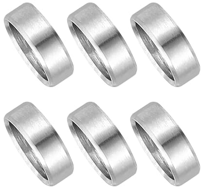 PATIKIL 6 Piezas De Espaciadores De Acero Inoxidable 10mm DI X 12mm DE X 2mm Altura 304 Acero Inoxidable Casquillo Sin Rosca Separador Redondo Para Tornillos M10 Tuercas 3/8