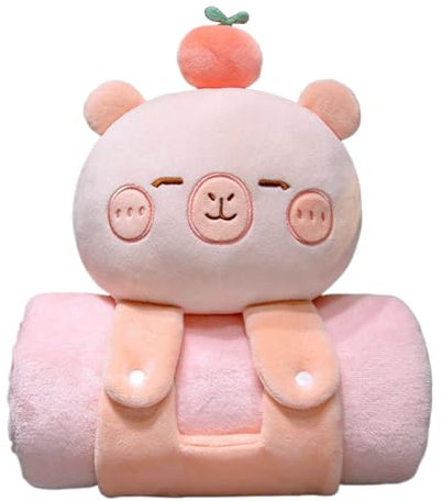 Capibara Nap Blanket – Manta de viaje suave, manta de viaje bonita, manta de oficina para niños | Luz Ultracómoda de Manta Capibara, Multipurp multiusos multiusos multiusos