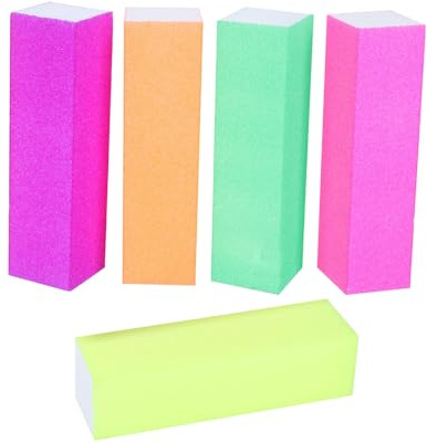 IMIKEYA 10pcs Iridescent Nail Polishing Blocks Manicure Mini Buffing Files for Women Nail Salon Hand and Foot Care Random Color