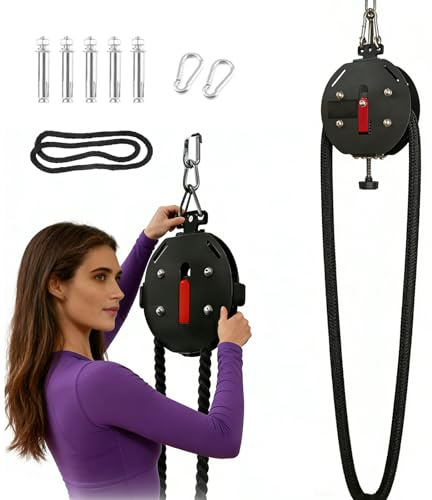 Endless Rope Trainer with Adjustable Resistance, 3PCS Pulley Cable Machine System, Suspension Pulley Cable Machine, Pull Rope Fitness Training for Grip, Arms Back Body Coordination Exercises