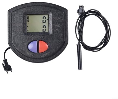 Fitness stegräknare med LCD-skärm för pedalövare under skrivbordscykel automatisk mottid hastighet kalorier svart 82 mm