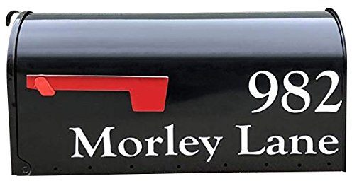 Mailbox House Address Custom Vinyl Sticker, Large (Set of 2)