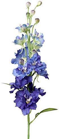 artplants.de Dauphinelle Artificielle RASMINE, Bleu, 60cm, Ø10cm - Fleur synthétique - Delphinium Artificiel