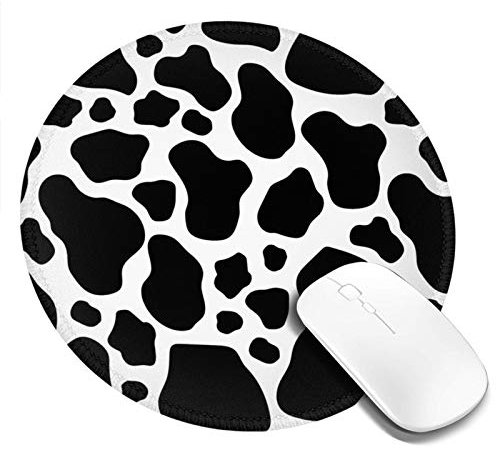 Mousepad mit Kuh-Druck, rund, klein, niedlich, für Zuhause, Büro, Schreibtisch-Zubehör, Matte für Computer und Laptop