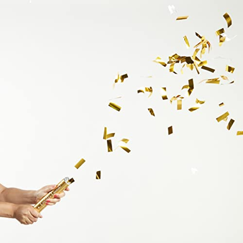 amscan 9911518 - Metallic Gold Confetti Cannon, Gold, 24 cm