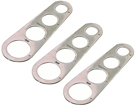 Hemoton Regla De Control De Pasta Con Agujeros De 3 Uds Utensilios De Cocina Utensilios De Cocina De Masa Herramienta De Fideos Finos De Acero Inoxidable Medidor De Porción