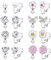 MILACOLATO 8 Paar Ohrclips Damen Mädchen Clip Ohrringe Für Damen Clip On Ohrringe Frauen Nicht Durchbohrte Rosenblume CZ Perle Hypoallergene Kinder Ohrringe Schmuck