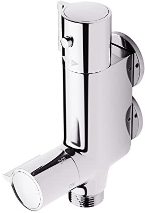 MORADO Mini Barra Termostática de Ducha, Grifo Mezclador Termostático para Caravana, Válvula Mezcladora Vertical, Mini Mezclador de Ducha