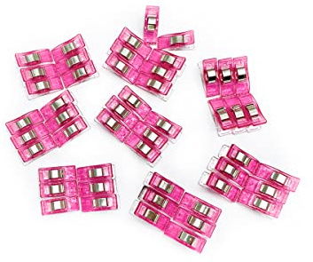 ALFA Set de 50 Pinzas de color Rosa para Costura
