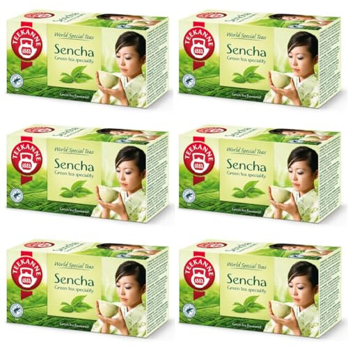 TEEKANNE - Sencha - Grüner Tee mit exotischem Fruchtgeschmack - 6 x 20 (Dekond gift)
