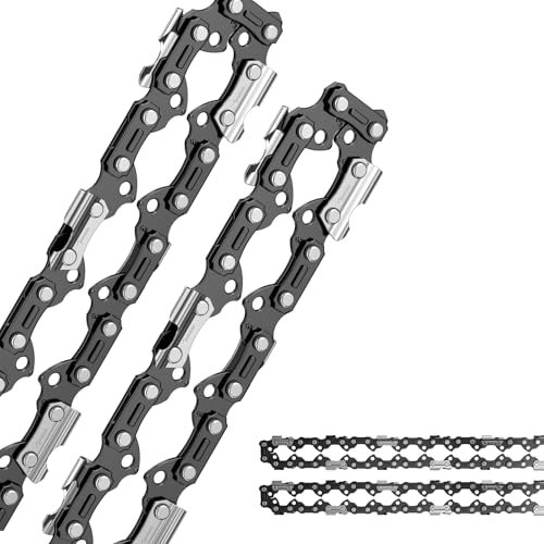 Aicoya Pack de 2 Cadenas de Motosierra 3/8LP para Espadas de 40 cm 56 Eslabones, 1.3mm Cadena de bajo retroceso 050