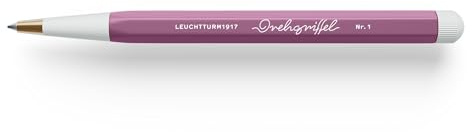LEUCHTTURM1917 372213 Drehgriffel Nr. 1, Messing, Aluminium, Kugelschreiber mit blauer Tinte, designprämiert, Dusty Rose