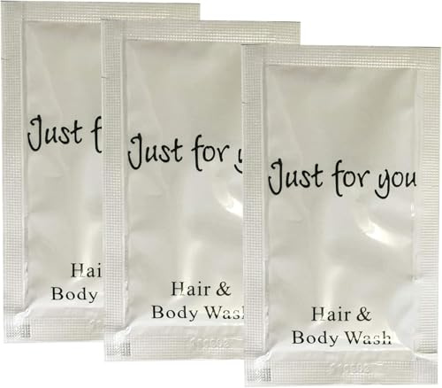 Hair & Body Wash 10ml sachets. Body Care Wash - Pack of 250 - Just For You