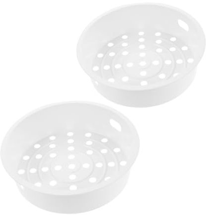 LALADEFIEE 2pezzi Baskets Steamer per Cuociriso Vaporiera Elettrica per Cottura Vapore di e Verdure Compatibile con Pentole Facile da Pulire e Maneggiare Perfetta per Cucina Domestica e
