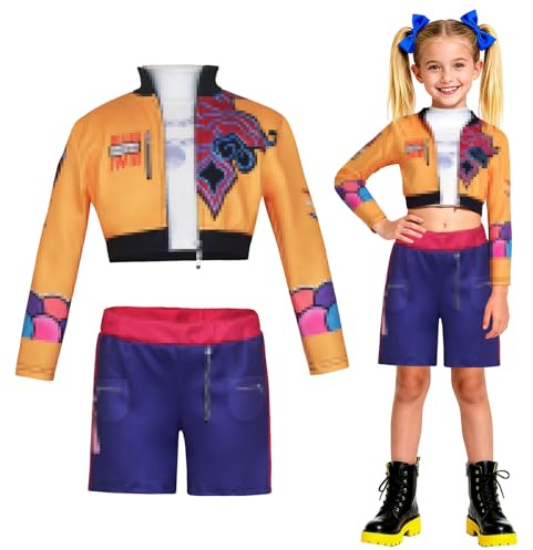 ALKNOT Hun-ters R-umi Anime Cosplay Costume | Costume Hunter Cosplays Top e Shorts Uniform | Costumi per Caratteri, Abbigliamento per Travestimenti, Uniformi per Adulti, Set Completo per Halloween